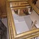 Antique Trumeau mirror in wood and gilding, in good condition.