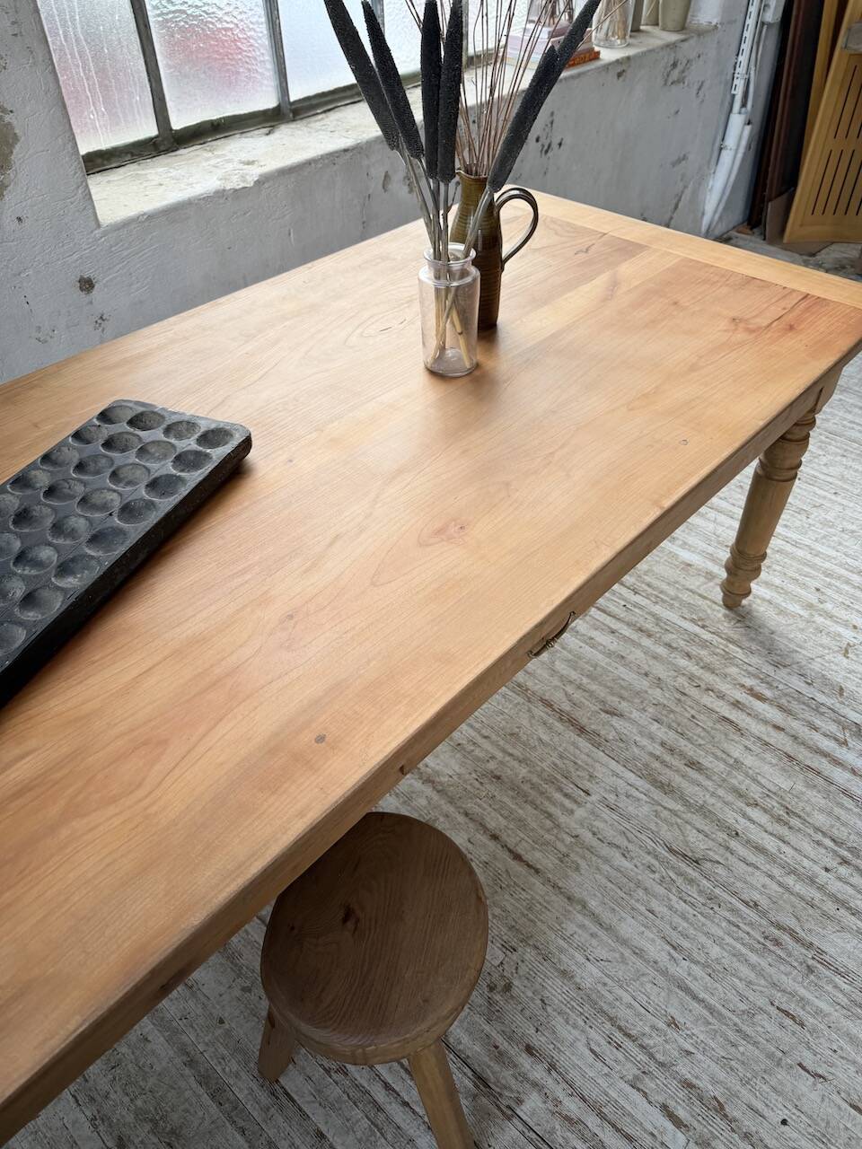Table de ferme en merisier