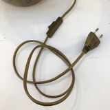 Pyrite stoneware lamp and wool lampshade