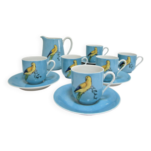 Service à café décor - porcelaine