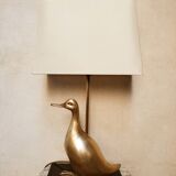 Lamp with brass duck