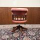 Classic English Chesterfield Desk Chair Salmon Colored