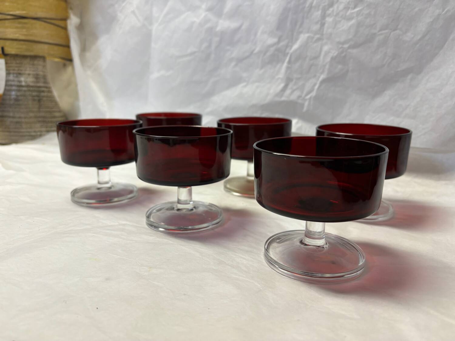 Ensemble de 6 coupes à champagne vintage
