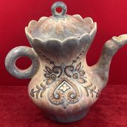 Large coffee maker H 25 cm - Quimper porcelain ceramic signed P. Fouillen.