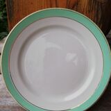 Set of mismatched mint green plates