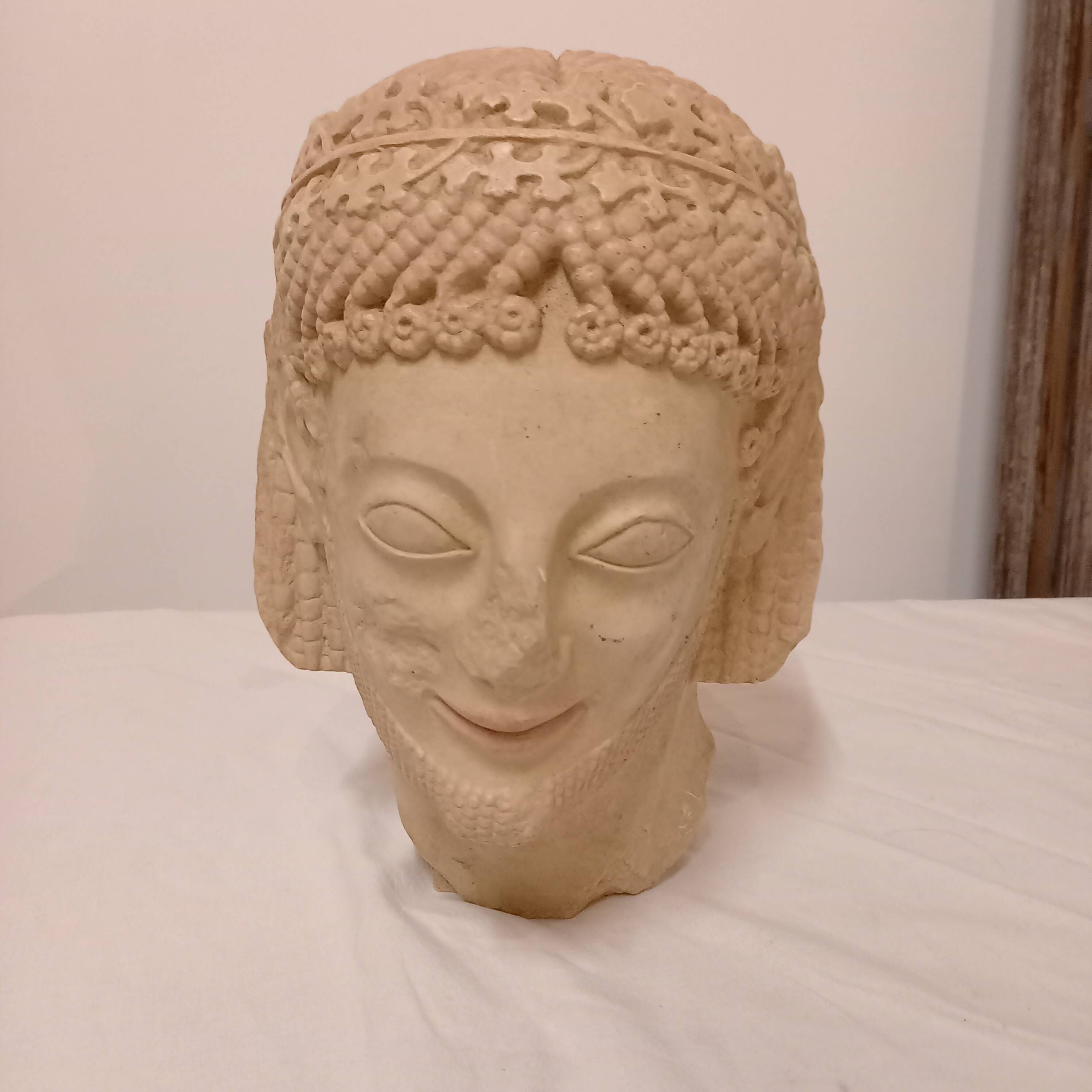 Tête du Cavalier Rampin, sculpture grecque archaïque, moulage du musée ...