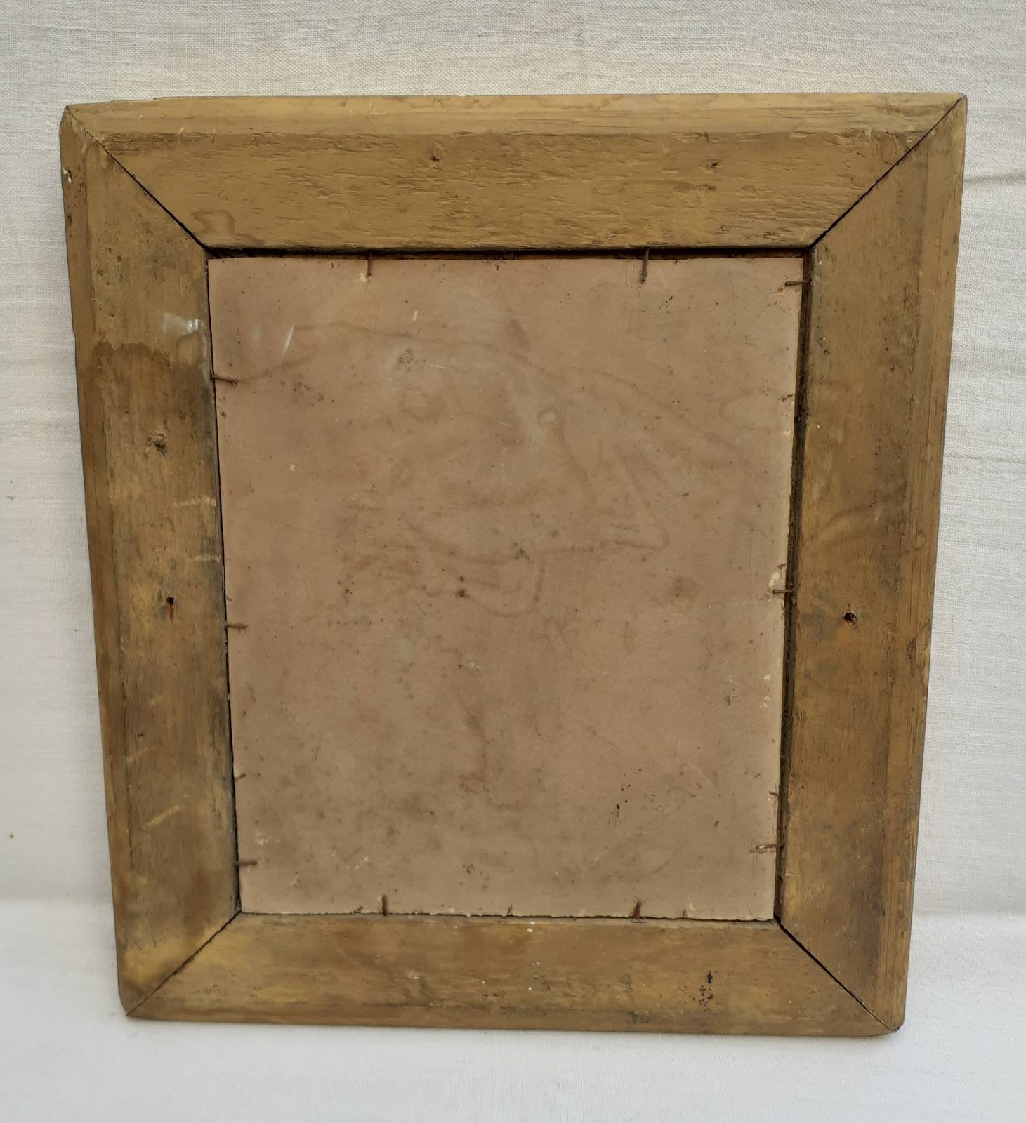 Portrait oil on cardboard