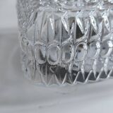 Pair of pressed glass wall lights, 1970