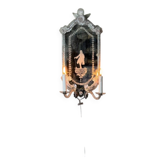 Pair of Venetian Murano Glass Wall Mirrors Circa 1900