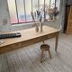 Pine and oak farmhouse table with multiple drawers, communal type, 240cm.