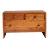Low pine chest of drawers from the 1970s with 3 drawers.
