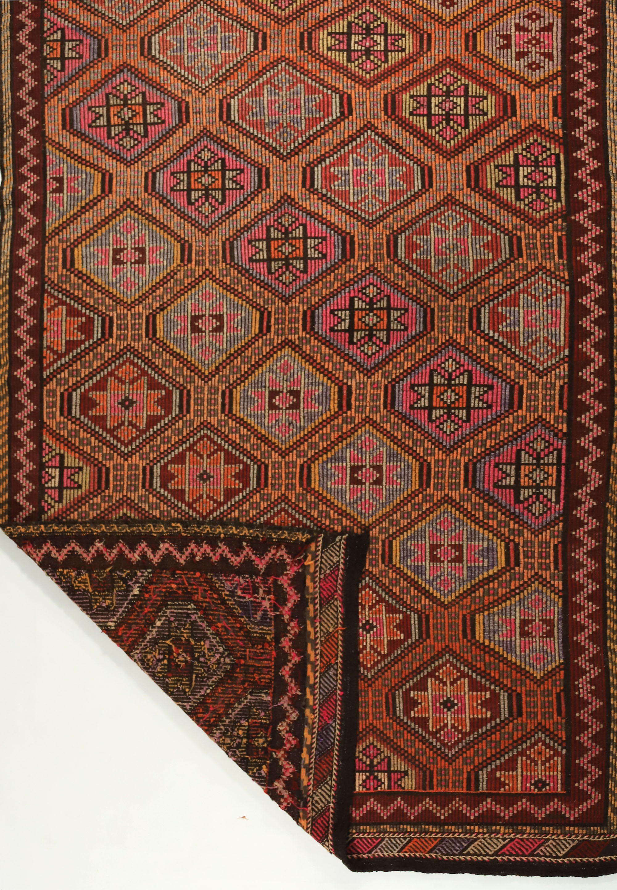 Anatolian handmade kilim rug 284 cm x 173 cm