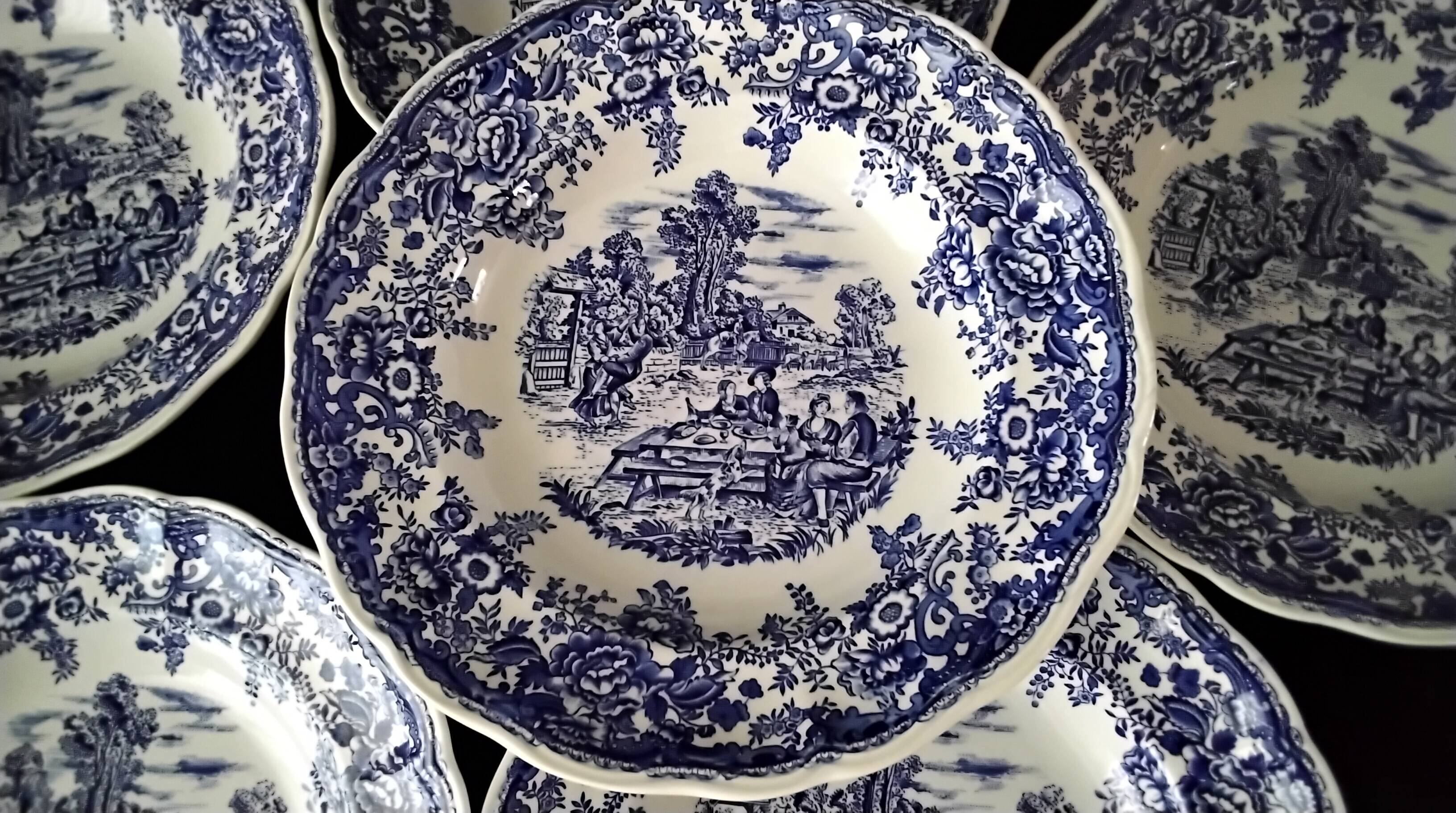 6 Lunéville Tradition Special Grand Feu soup plates