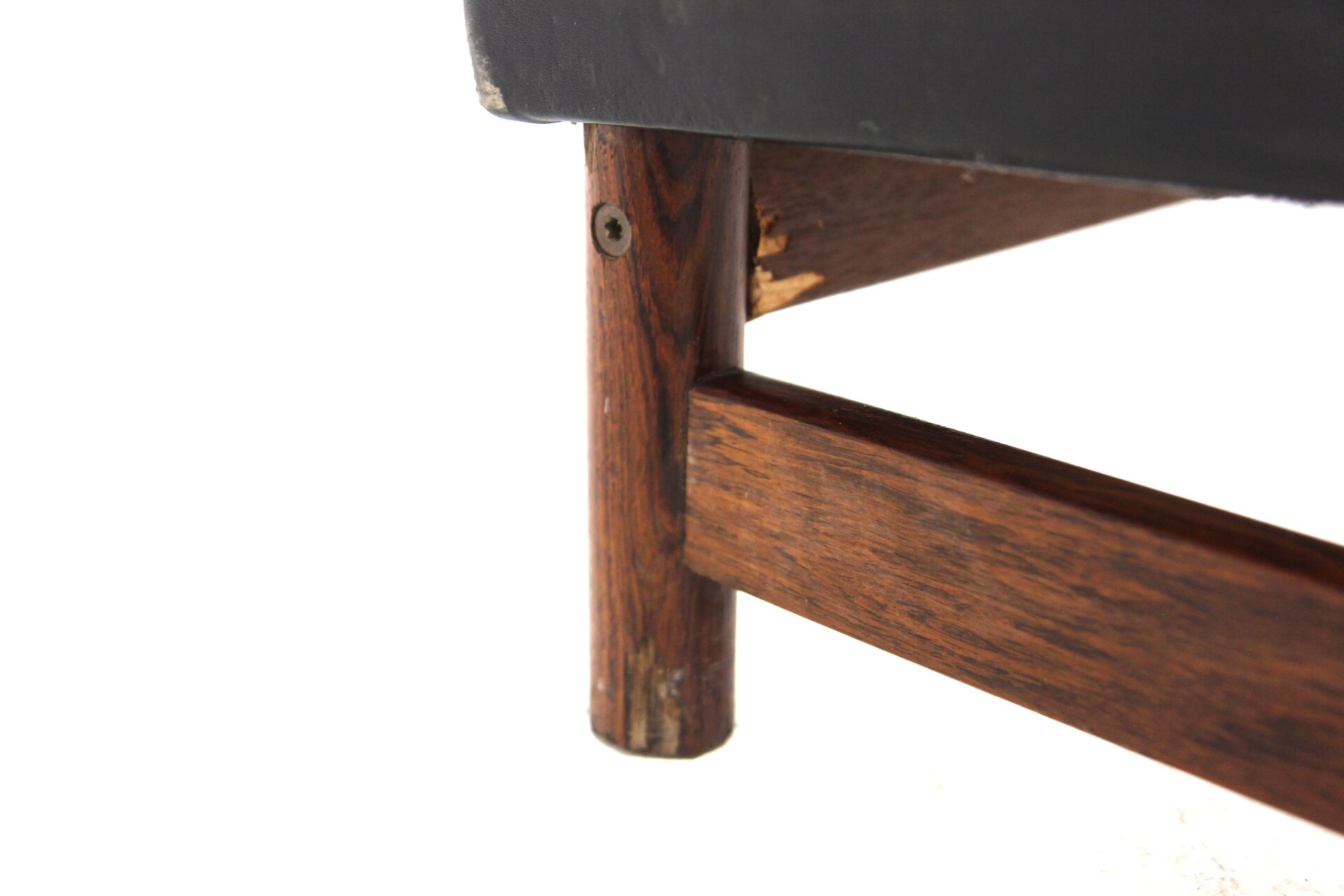 Scandinavian leather sofa 2 seater, Sweden, 1950