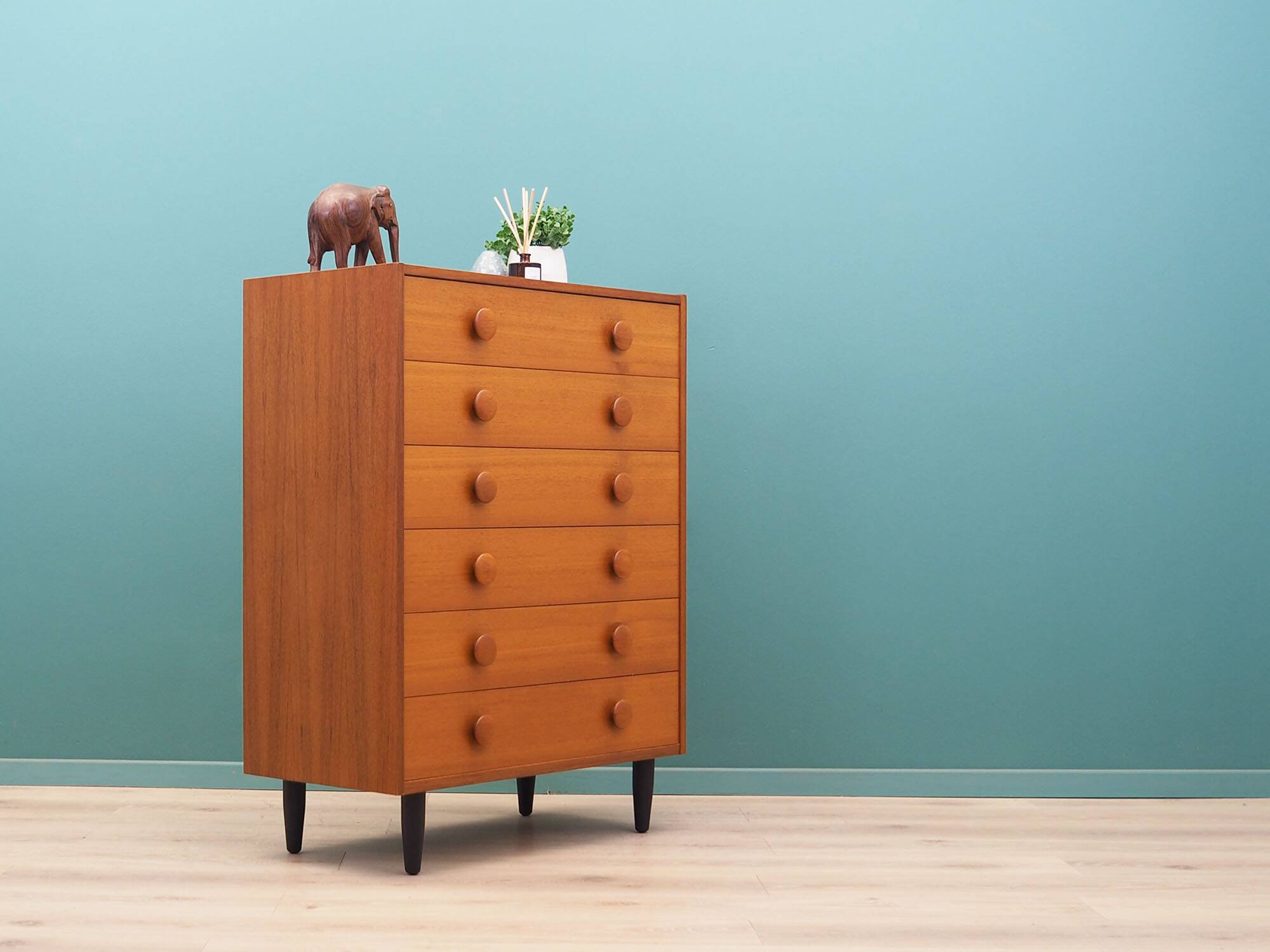 Teak chest of drawers, Danish design, 1960s, production: Denmark