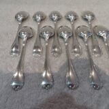 10 silver-plated coffee spoons by Christofle Rubans Louis XVI