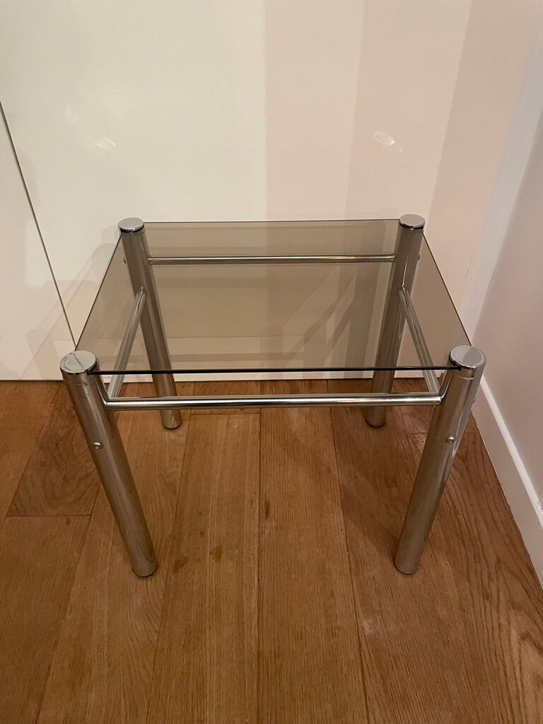 Chrome metal coffee table