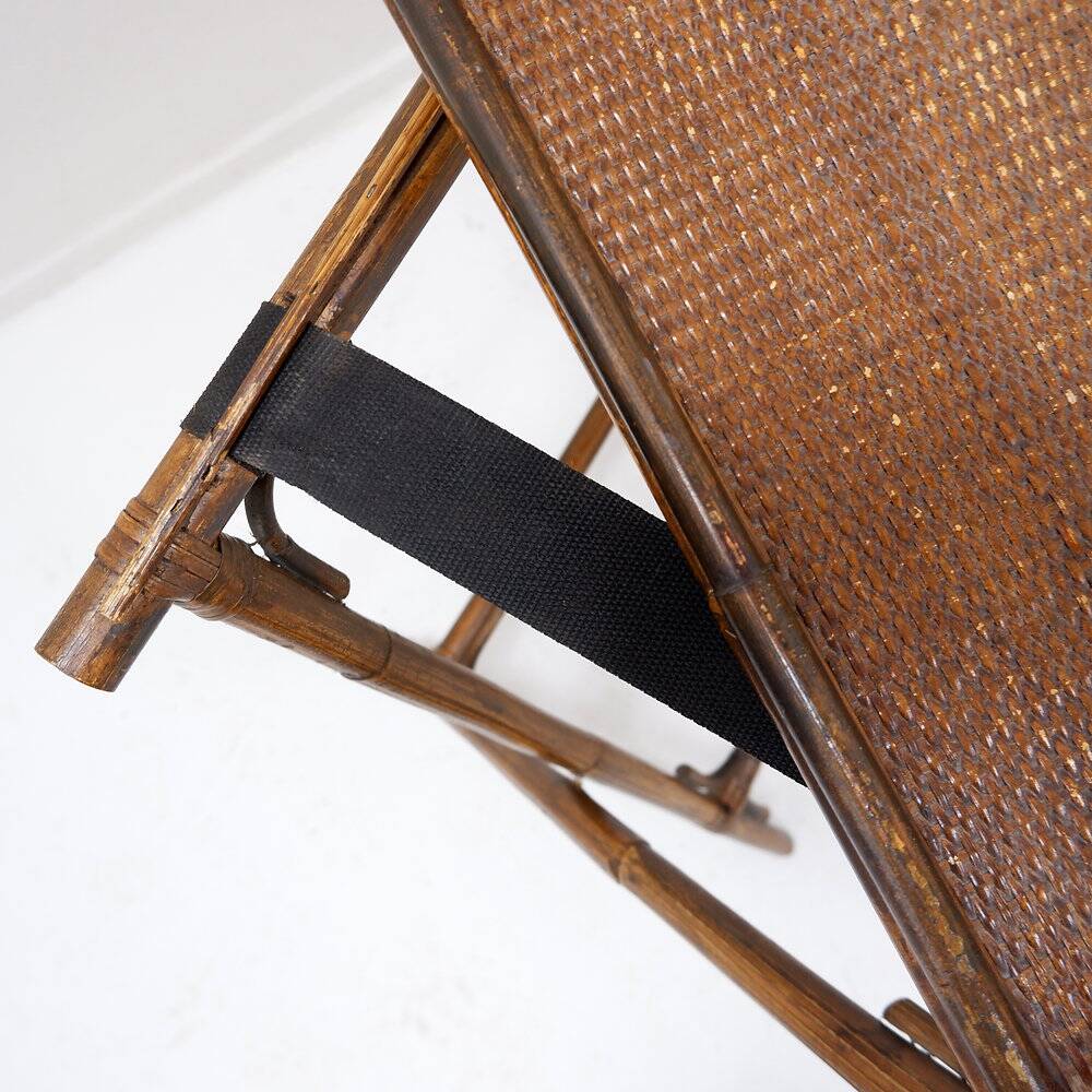 Mid-century colonial style bamboo folding table