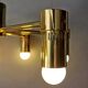 Luster 6 Italian gilded brass fires 1970