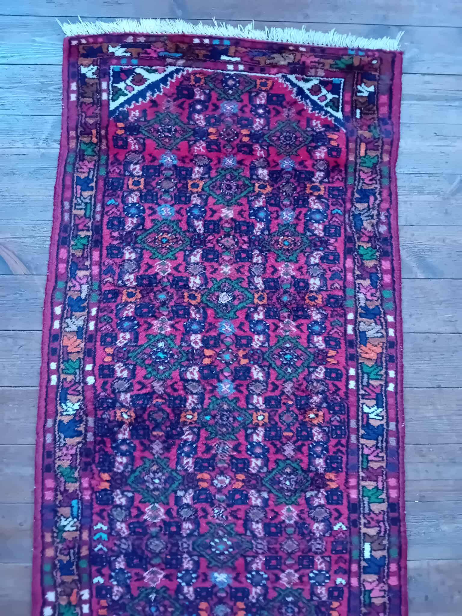 Tapis de couloir Persan Hamadan fait main 292x74cm