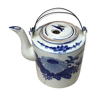 Beige and blue teapot