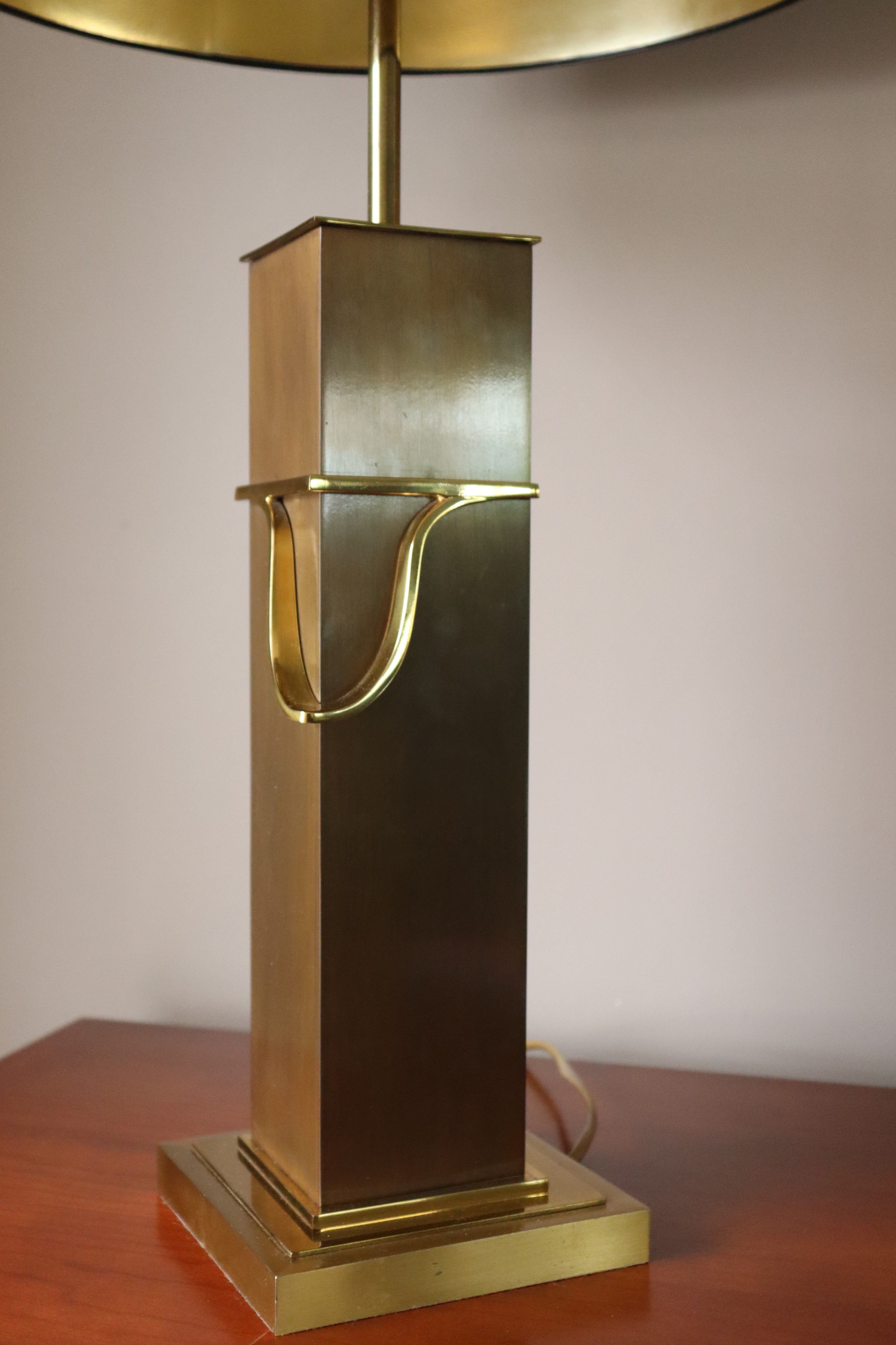 Hollywood Regency Brass Table Lamp