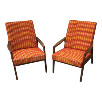Pair vintage interier praha armchair jiri jiroutek vintage 60s midcentury czechoslovakia