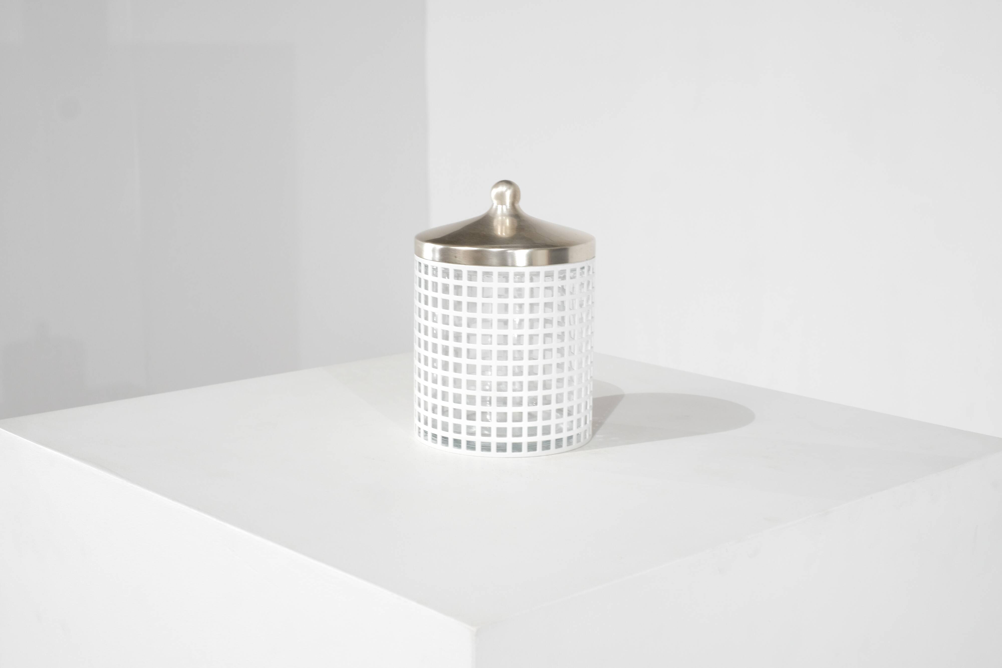 Sugar bowl by Josef Hoffmann for Bieffeplast, Italy, 1980s.