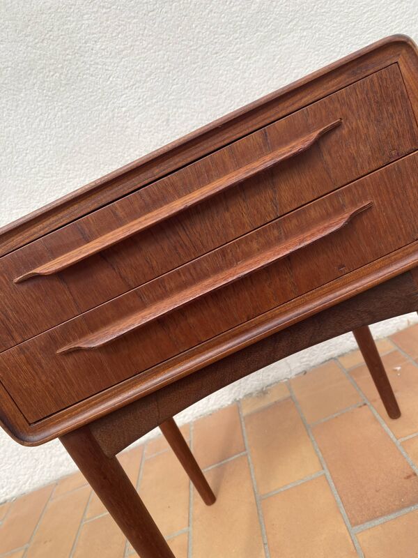 Table de nuit, chevet scandinave en teck par Johannes Andersen, Danemark 1960