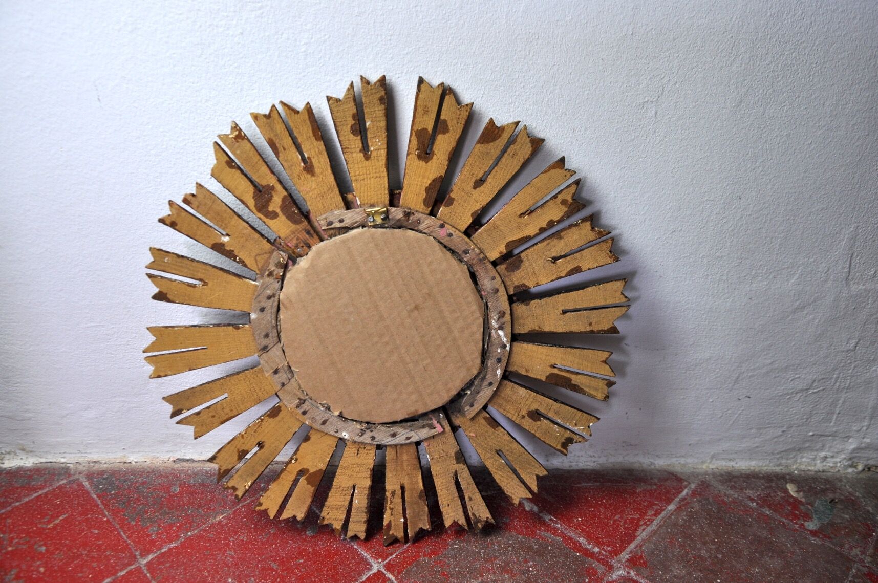 Sun mirror in gilded wood early twentieth century 40cm