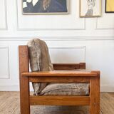 Fauteuil en pin vintage 70/80