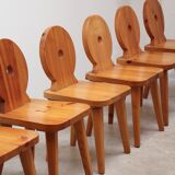 Series of 6 Scandinavian chairs
