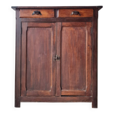 Buffet parisien bois ancien 2 portes panneautées