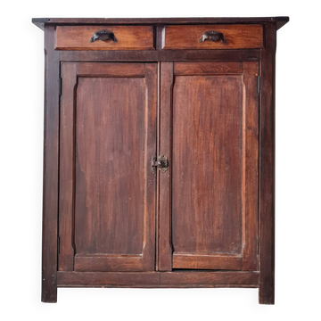 Buffet parisien bois ancien 2 portes panneautées