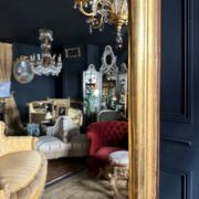 Louis philippe period fireplace mirror in golden wood (1m88x1m03) 19th century