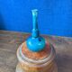 Small glazed terracotta soliflore vase. Mid 20th century.