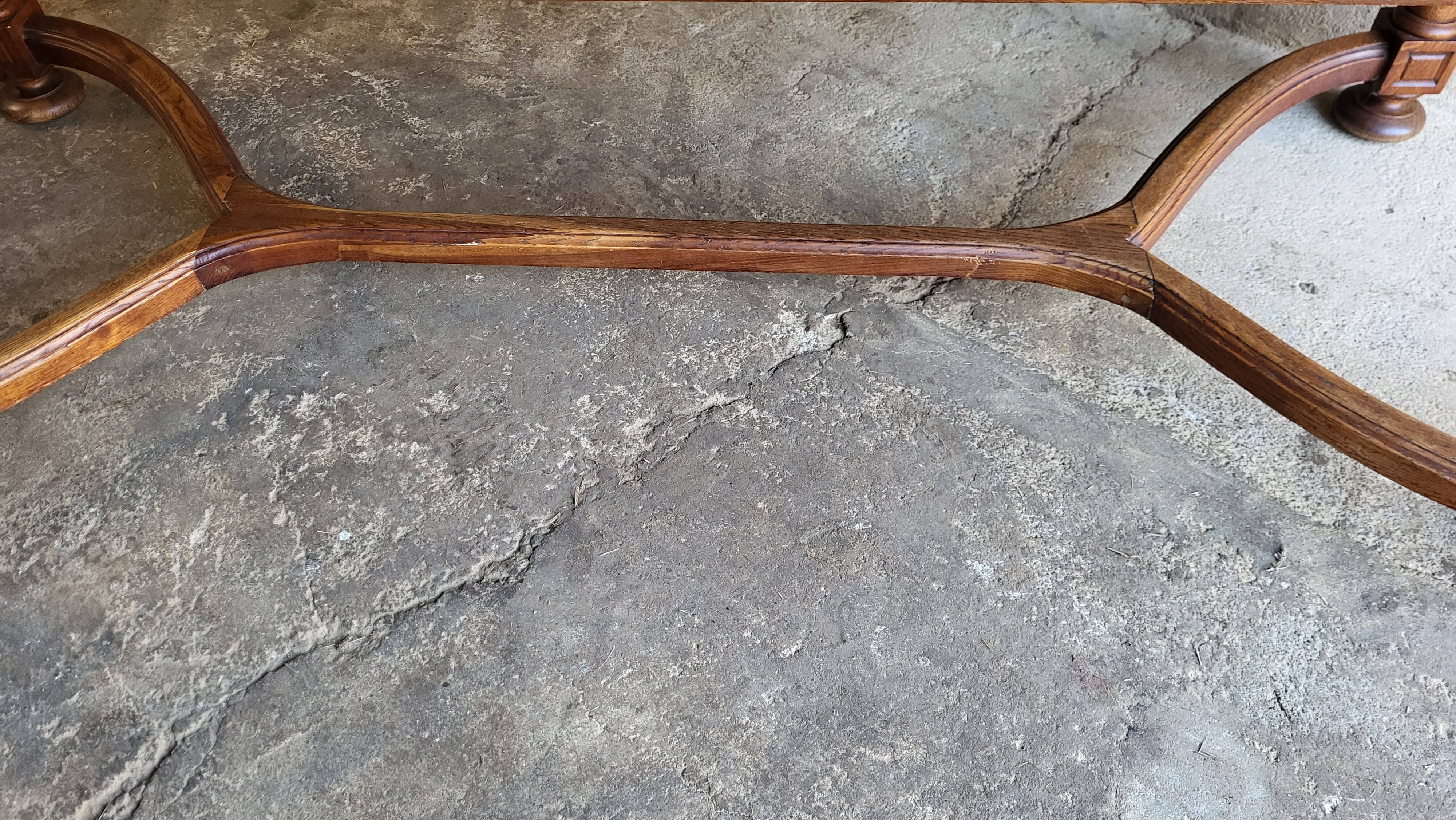19th century oak dining table