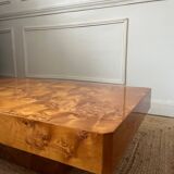 Rochebobois elm burl coffee table, 1970s