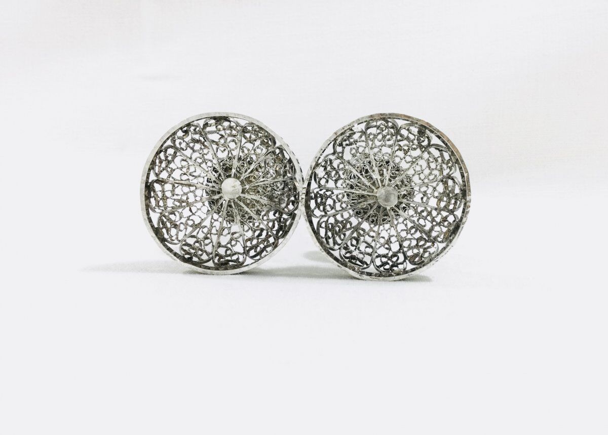 Pair of silver candle holders