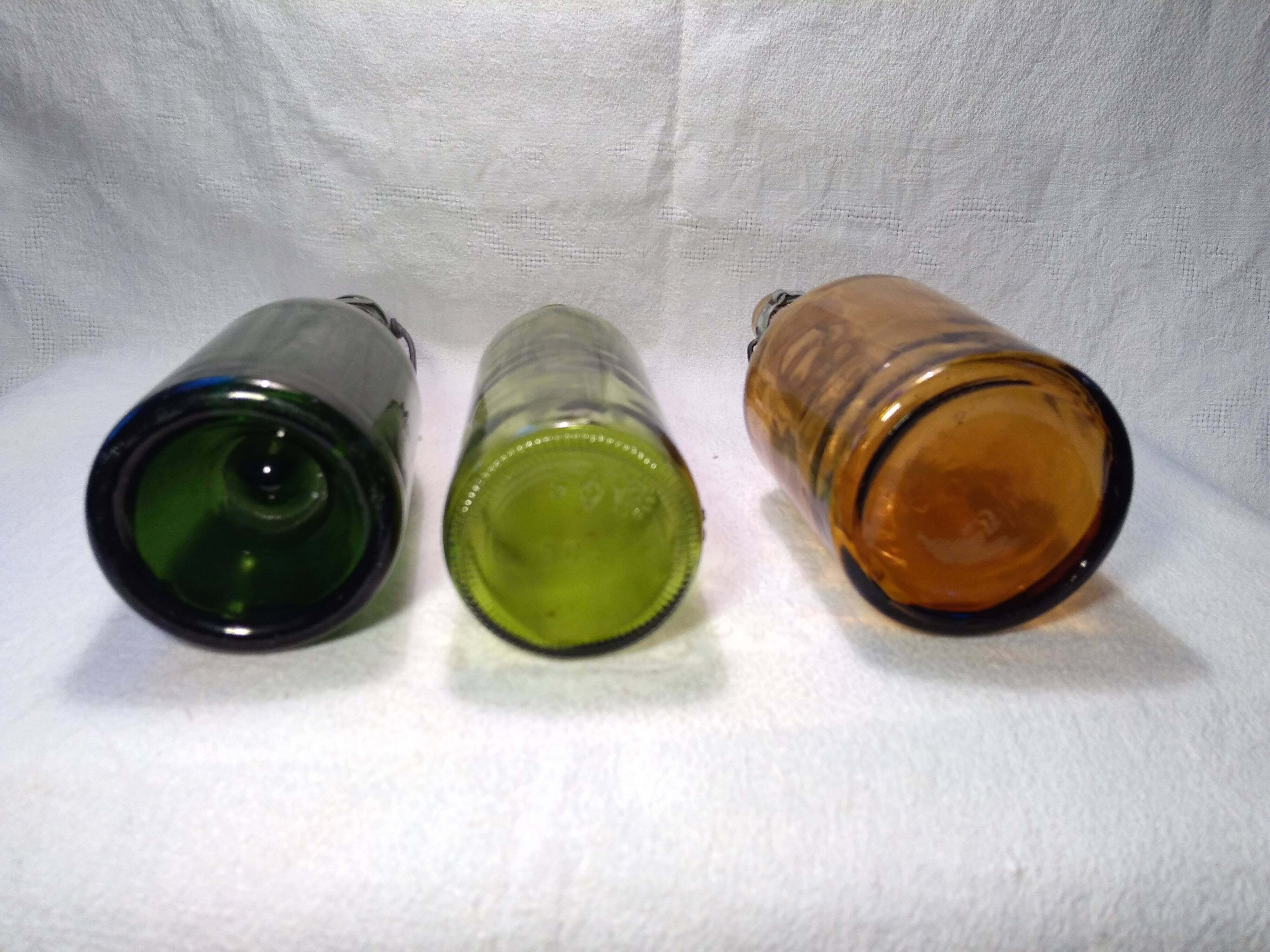 Trio old brewery bottles