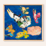 Flying Objects, Oil on Plate, 42 x 46 cm