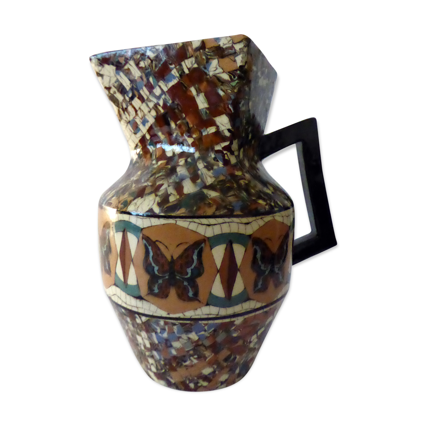 Ceramic pitcher from Vallauris by Jean Gerbino