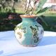 Flowered ceramic vase