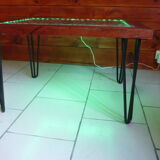 Low wood & stained glass & resin table