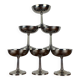 Set of 6 stainless steel ice cream cups