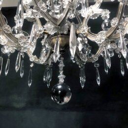 Old chandelier with 10-branch tassels