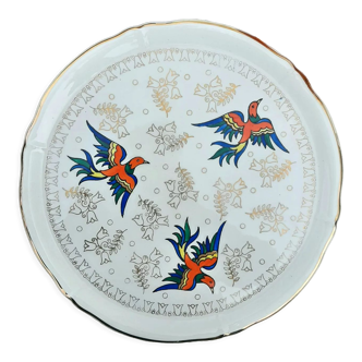 Plat à gâteau Longwy oiseaux