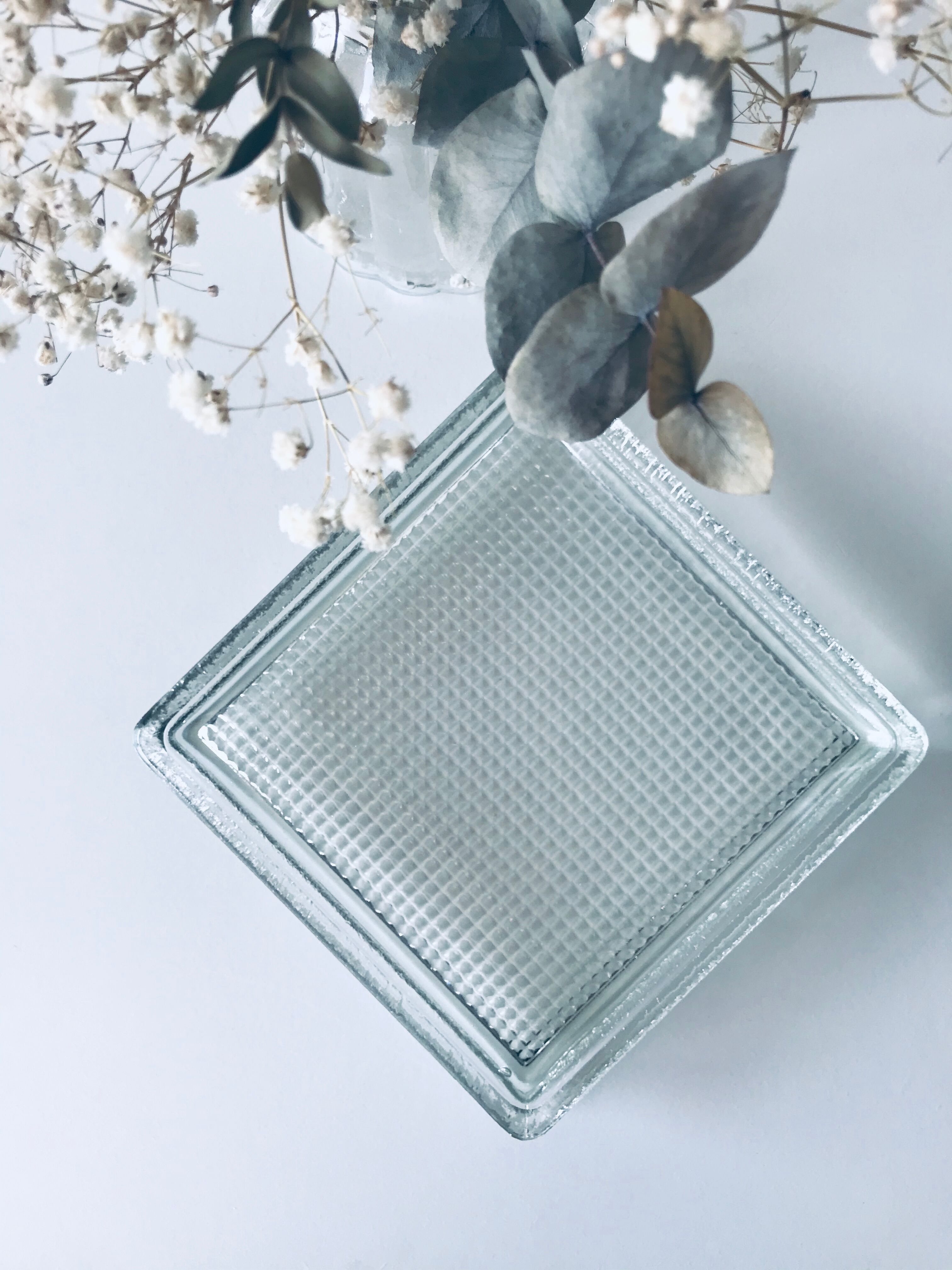 Glass square catchall