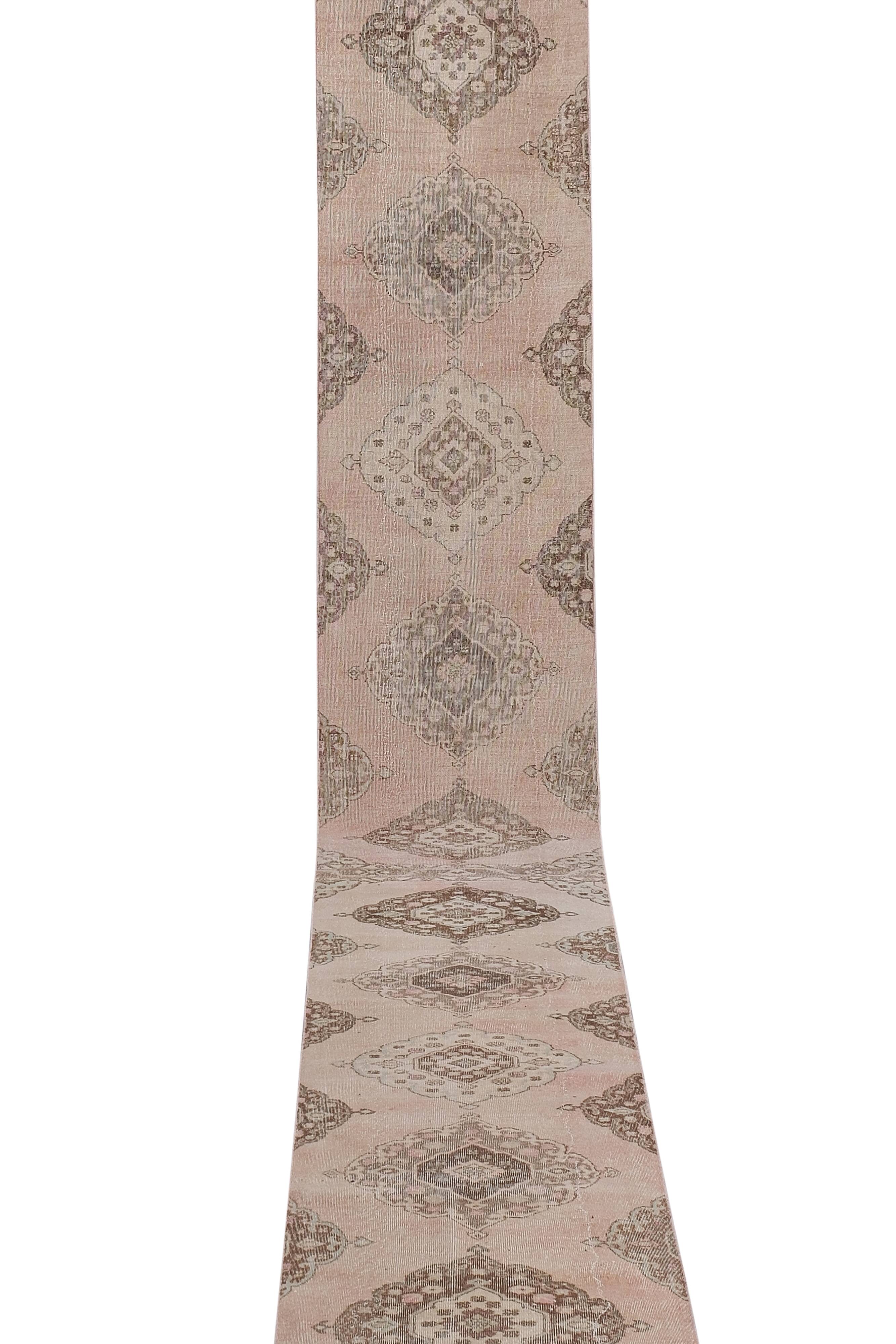 Vintage Turkish Oushak Rug Handwoven 86x733 cm