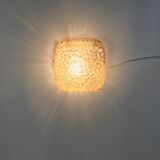 Mid Century Amber Glass Ceiling Light By Helena Tynell For Limburg, Germany, 1970s